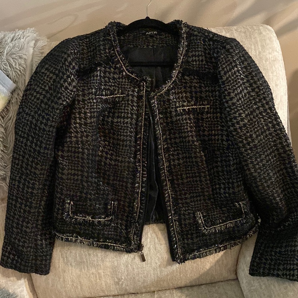 Apt.9 Jacket Size L With Silver Lining/ Blazer - image 1
